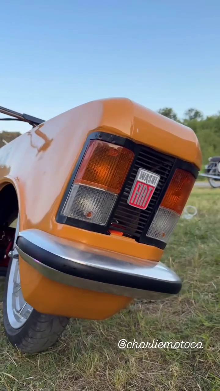 Brasileiro transforma Fiat 147 em moto funcional com visual retrô